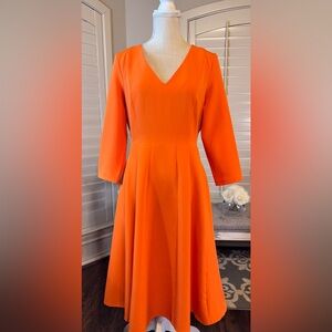 New York & Company Orange A-Line Dress